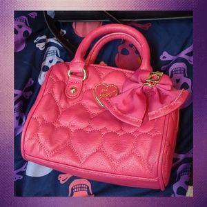 Super cute Mini heart quilted Betsey Johnson bag